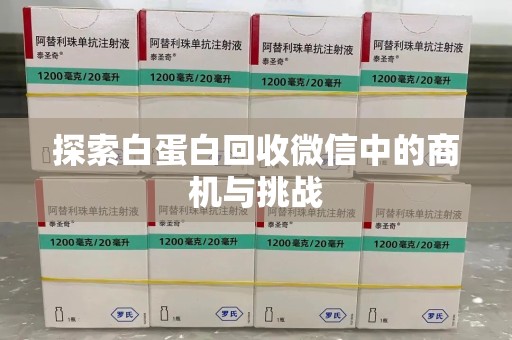 厦门探索白蛋白回收微信中的商机与挑战